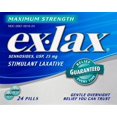 thumbnail image 2 of Ex-Lax Maximum Strength Stimulant Laxative Constipation Relief Pills for Occasional Constipation, Gentle Laxatives - 24 Count, 2 of 5