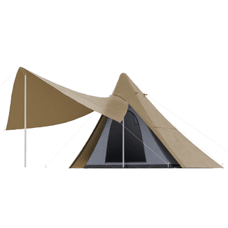 Top Lander, Fireproof Hot Tent, 2 Person, Brown, Waterproof Dome