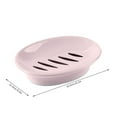 thumbnail image 3 of 1-Pack Oval Soap Dish with Drain Plastic Sponge Holder Easy Cleaning Soap Saver Tray Caddy Keep Dry Stop Mushy for Shower Bathroom Kitchen,Soap Dishes for Bar Soap,Soap Holder Shower,Soap Tray(Pink), 3 of 9
