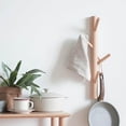 thumbnail image 7 of Coat Rack 2 pack-Wall Mounted Hat Rack Coat Hooks-Sturdy Wooden Coat Rack Stand-Entryway Hall Tree Coat Tree with Solid Base for Hat,Clothes,Purse,Scarves,Handbags,Umbrella(Dark Brown), 7 of 7