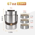 thumbnail image 3 of Termo para alimentos Pawovdeq de acero inoxidable aislado, 67 oz, 3 of 6