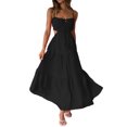 thumbnail image 3 of Suagox Women Summer Casual Long Dress Solid Color Tie-Up Sleeveless Backless Dress Fashion Party Sling Dress, 3 of 10