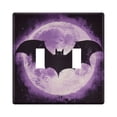 thumbnail image 2 of Dailycode Light Switch Plate Covers 3 Gang Wall Plate Plastics Outlet Covers for Kitchen Home Office Decor Bat and Moon, 2 of 8