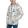 thumbnail image 2 of Kdxio Eiffel Tower Pattern Kids Boys Girls Zip Up Hoodie 3D Printed Hooded Sweatshirt Hoody Coat with Pocket 7-12 Y-Small, 2 of 6