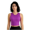 thumbnail image 2 of Wancir High Neck Longline Sports Bras for Women - Padded Workout Crop Tank Tops with Built in Bra, 2 of 5