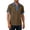 Brown, variant on Shirts for Women 3 Button Denim Collar Short Sleeve T Shirts Casual Summer Funky Hippie Streetwear Tee Tops White XL