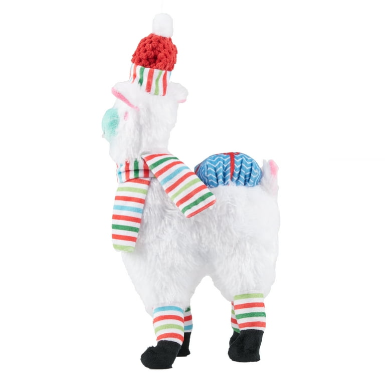 Llama with Stripes Squeaky Plush Dog Toy