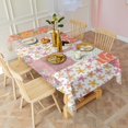 thumbnail image 4 of Pioneer Flower Floral Print Pattern Rectangle Tablecloth 60x102in,Waterproof Polyester Rectangle Table Cloth, Wipeable Spillproof Polyester Tablecloth for Dining, Camping, Indoor and Outdoor, 4 of 6