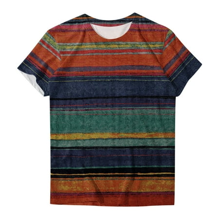 

Simplmasygenix Women Tops Summer Clearance Women s Fashion Comfortable Casual Round Neck Short Sleeve Print Top Blouse
