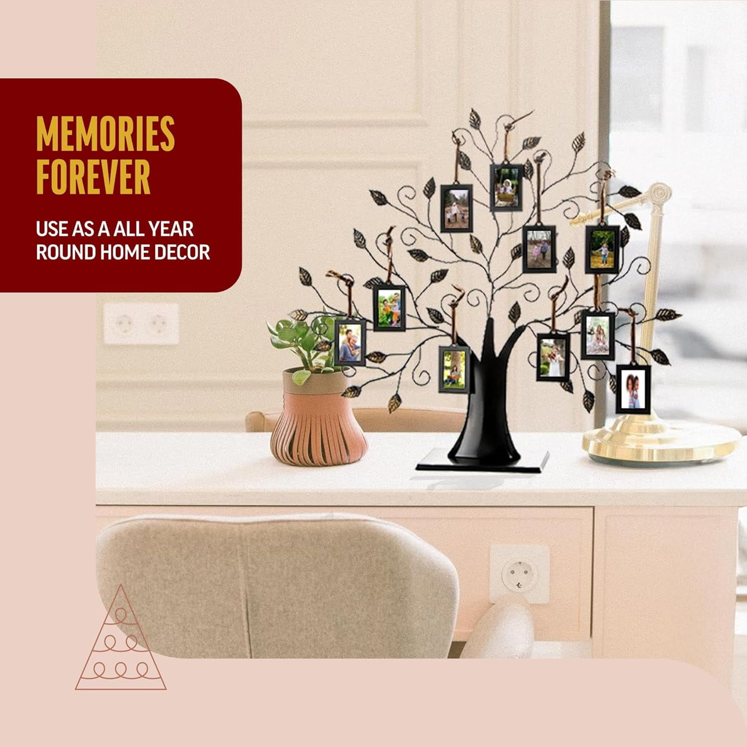 Klikel 20" Family Tree Picture Frame Display (10 Count)