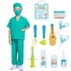 thumbnail image 1 of Giaford Doctor Scrubs para niños disfraz de médico conjunto de vestir para niños y niñas, 1 of 5