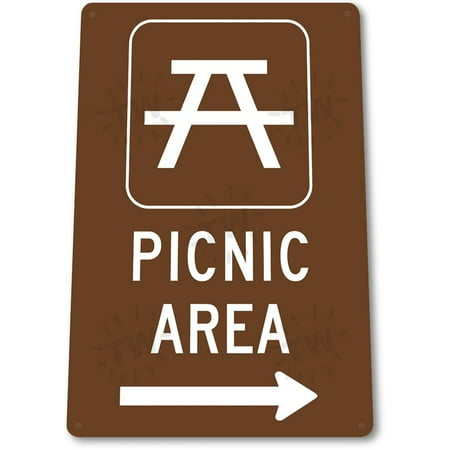 TIN SIGN B324 Picnic Area Park Cabin Lake Beach House Camping Metal Decor, By