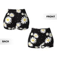 thumbnail image 3 of Sikiie Daisies Flowers Print Workout Shorts Women Scrunch Butt Gym Shorts Seamless High Waist Tummy Control Yoga Biker Athletic Shorts, 3 of 5
