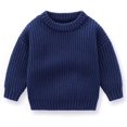 thumbnail image 3 of Niño Bebé Niña Niño Suéter De Punto Blusa Caliente Cuello Redondo Jersey Sudadera De Manga Larga Tops Otoño Invierno Ropa, 3 of 5