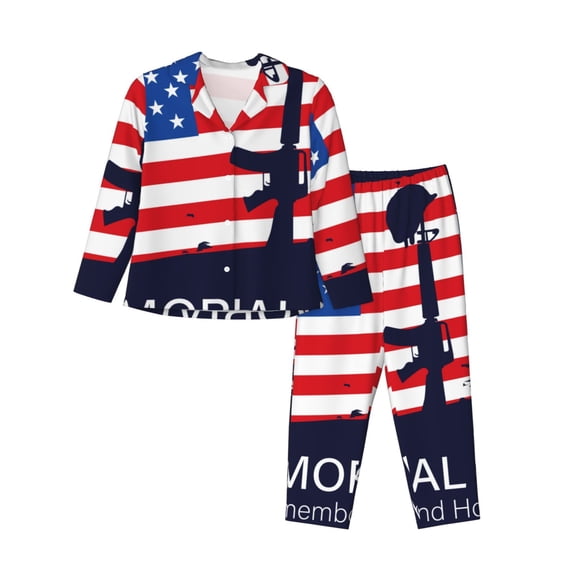 Naloa Memorial Day Pajamas for Women Set, Womens Pajama Sets, Lounge Sets for Women, 2pjs for Women-Small