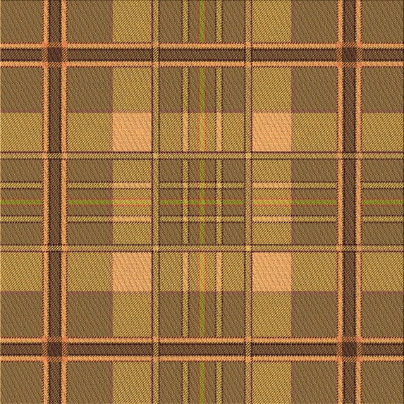 Ahgly Company Machine Washable Indoor Square Transitional Saddle Brown Area Rugs, 7' Square