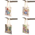 thumbnail image 4 of Bolso de mano de lona informal para mujer, de moda, Reino Unido, con dibujos de osos, para niños, reutilizable, bonito animal, de ambos lados, 4 of 5