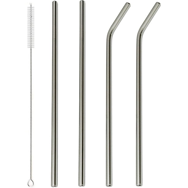 Stainless Steel Straws, 4pcs 12" Ultra Long 0.3" Wide Reusable Metal