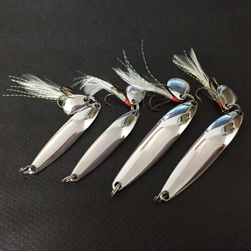 Hook Treble Spinner Bait Tackle Lures Sequins Spoon Feather Fishing PailletYJdn 