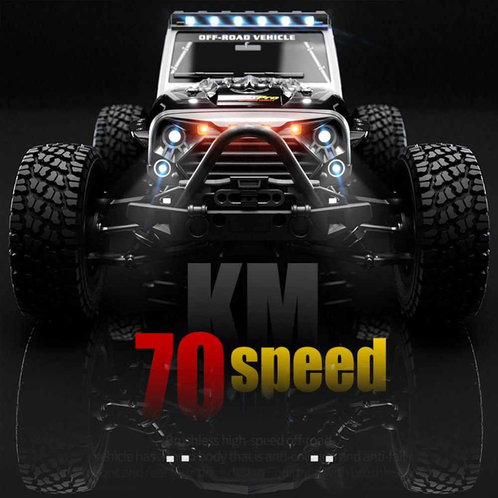 Teeggi 1/16 Fast RC Cars for Adults, Max 45mph Remote Control Car, Brushless Motor Electric Off Road RC Truck, 4WD High Speed Drift RC Car with 3 Lipo Batteries