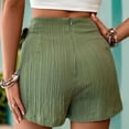 thumbnail image 6 of Fouhkni Womens Summer Mini Shorts Knot High Waist Belted Wrap Skorts Zipper Casual Loose Party Skirt, 6 of 6