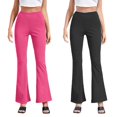 thumbnail image 4 of Pantalones acampanados elásticos ajustados de color sólido de primavera y verano, pantalones deportivos casuales europeos y americanos, pantalones de entrenamiento de yoga, 4 of 6