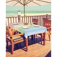 thumbnail image 2 of Outdoor Tablecloth with Umbrella Hole for Patio/Picnic/Party/Camping, Rainbow Stripes Waterproof Table Cloth Rectangle Table Cover Washable, Modern Colorful Cream Striped Aesthetics 60"x 120", 2 of 7