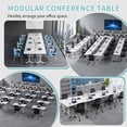thumbnail image 7 of Folding Conference Table with Wheels, Heavy Duty Mobile Training Table, Foldable Desk for Office Meeting Room, 7 of 7