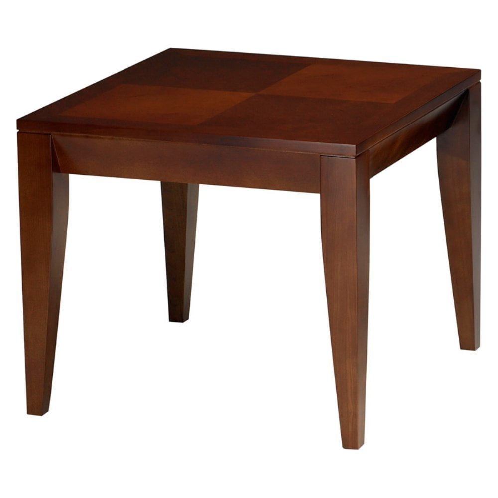 Mayline M104SSCR Diamond Square End Table 24" W x 24" D, Bourbon Cherry