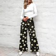 thumbnail image 5 of Delayuji Women's Wide Leg Pants Floral Printed Palazzo Pants High Waisted Casual Loose Straight Leg Pants with Pockets Womens Trousers, 5 of 6