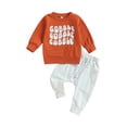 thumbnail image 2 of Thanksgiving Baby Boy Outfit Gobble Letter Print Crewneck Sweatshirt Turkey Long Pants Fall Thanksgiving Clothes, 2 of 9