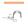 thumbnail image 2 of Uxcell 25Pack 5/8 Inch Rigid Pipe Straps One Hole Straps Stainless Steel Pipe Clamp, 2 of 5