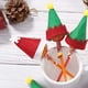 thumbnail image 3 of 20 piezas de mini sombreros navideños hechos a mano, diseño de piruleta, envoltorios superiores, adornos para envolver dulces, tapas para botellas de vino, 3 of 5