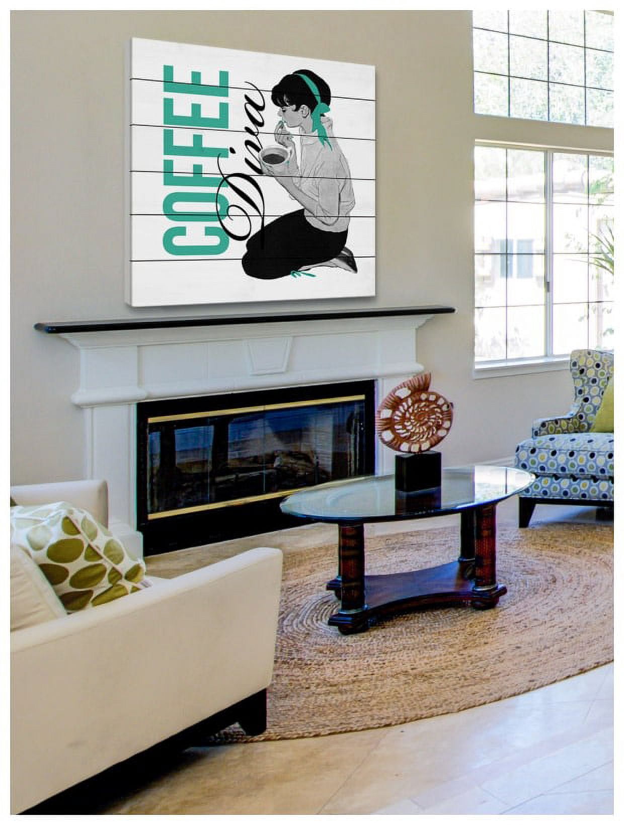 Marmont Hill "Coffee Diva 2" Painting Print on White Wood