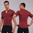 thumbnail image 5 of Santic - Maillot de ciclismo para hombre, camiseta de montaña, manga corta, cremallera completa, camisetas de verano para bicicleta de carretera, ropa de ciclismo para equipos profesionales, talla asi, 5 of 5