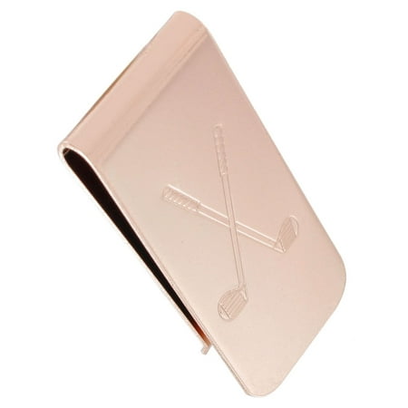 Ky & Co Rose Gold Tone Golf Clubs Mens Money Clip (Best Golf Clubs For The Money)
