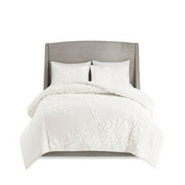 Gracie Mills Anita 3-Piece Farmhouse Tufted Cotton Chenille Floral Comforter Set - GRACE-12641