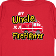 thumbnail image 4 of Inktastic My Uncle is a Firefighter with Fire Truck Boys or Girls Long Sleeve Toddler T-Shirt, 4 of 5