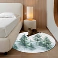 thumbnail image 2 of Round Rugs 4Ft, Forest Green Ombre Round Area Rug Washable Indoor Throw Carpet, Watercolor Sage Green Trees Soft Non Slip Circle Rug for Kitchen Nursery Room Home Decor Aesthetic, 2 of 8