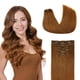 thumbnail image 1 of - Extensiones de cabello humano real natural con clip para mujeres, extensiones de cabello Remy de 14 pulgadas, 4,23 o, 1 of 5