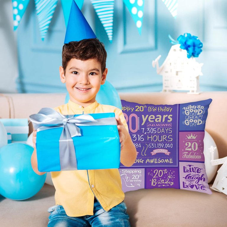 20th Birthday Pillow Covers Gifts for Girl Happy Birthday