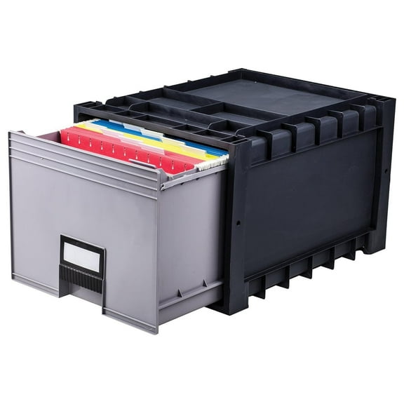 Exlonjet Plastic Archive Storage Lock, Letter Size, 18-Inch Drawer, Black (STX61178U01C)