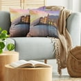 thumbnail image 5 of Ambesonne Nature Throw Pillow Cover 2 Pack, Old Mediterranean Town, 16", Peach Yellow, 5 of 7
