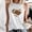 White, variant on Summer Vest Tops for Women Round Neck Womens Heart Printed Sleeveless Basic Street Tank Tops