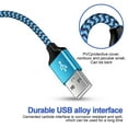 thumbnail image 4 of Micro Usb Cable 6ft 2 Pack,ABCPOW Android Cables Nylon Braided USB Micro Fast Charging Cords,Blue, 4 of 6