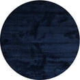 thumbnail image 1 of Ahgly Company Machine Washable Indoor Round Contemporary Night Blue Area Rugs, 4' Round, 1 of 7