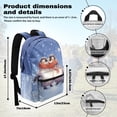 thumbnail image 7 of Psesaysky Cuddling Winter Penguins Trippy Mushroom Backpack Kids School Bag, Cartoon Butterfly Snail BookBags 4 Pcs Lunch Box Water Bottle Carrier Bag, Starry Girls Boys Large Capacity Rucksack, 7 of 7