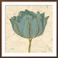 thumbnail image 2 of Art.com Muted Teal Tulip 1 Art Print by Diane Stimson, Brown Frame Wall Art, 29" x 29", 2 of 5