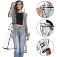 thumbnail image 3 of Waterproof Raincoat Lightweight Packable Raincoat Transparent Rain Ponchos, 3 of 3