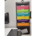 thumbnail image 3 of AGCAN 2 Pack Cascading Hanging Wall File Organizer, Black with 12 Removable Poly Assorted Color Folders, Wall-Mounted Folder Organizer for Office School Home, 3 of 10